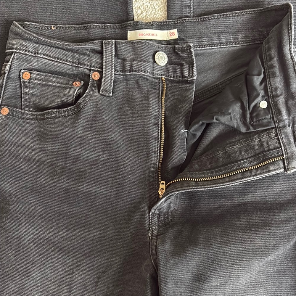 Levi's Black Flare Wide Leg Jeans with Stretch